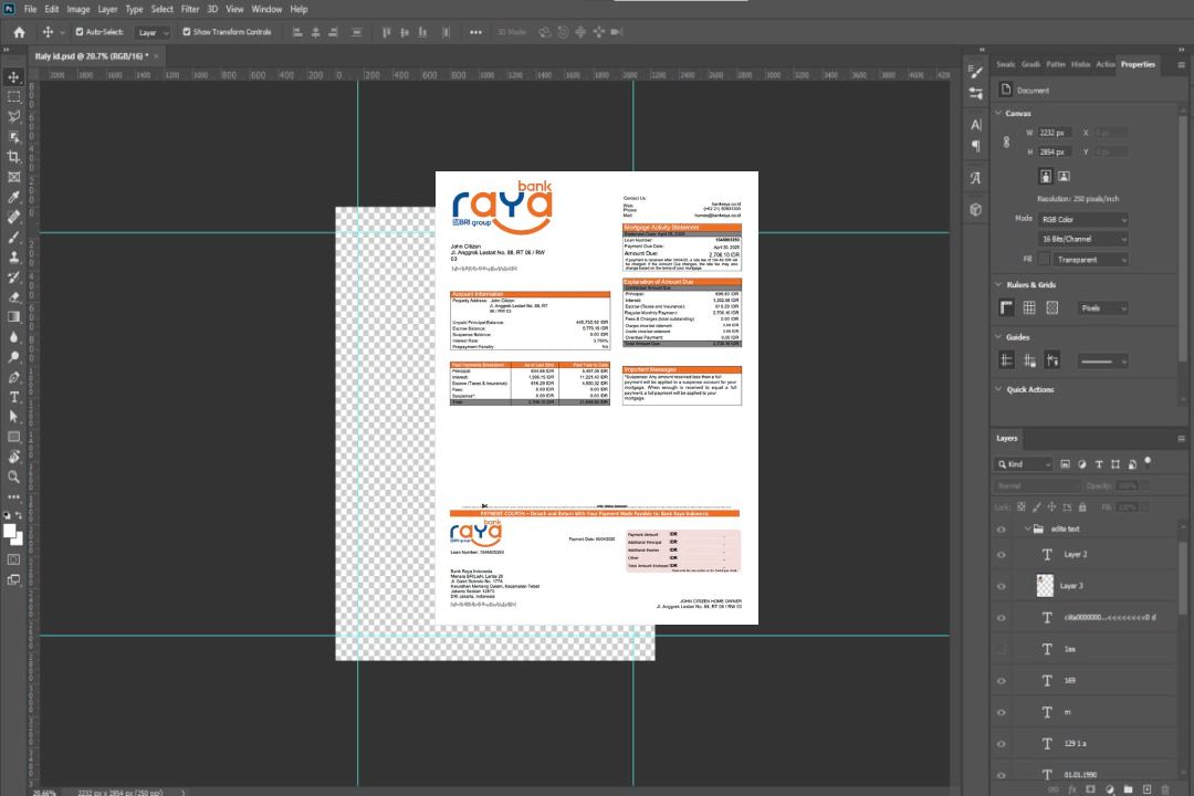 Modèle Word et PDF de relevé hypothécaire de la Banque indonésienne Raya Indonesia template Modèle Word et PDF de relevé hypothécaire de la Banque indonésienne Raya Indonesia template